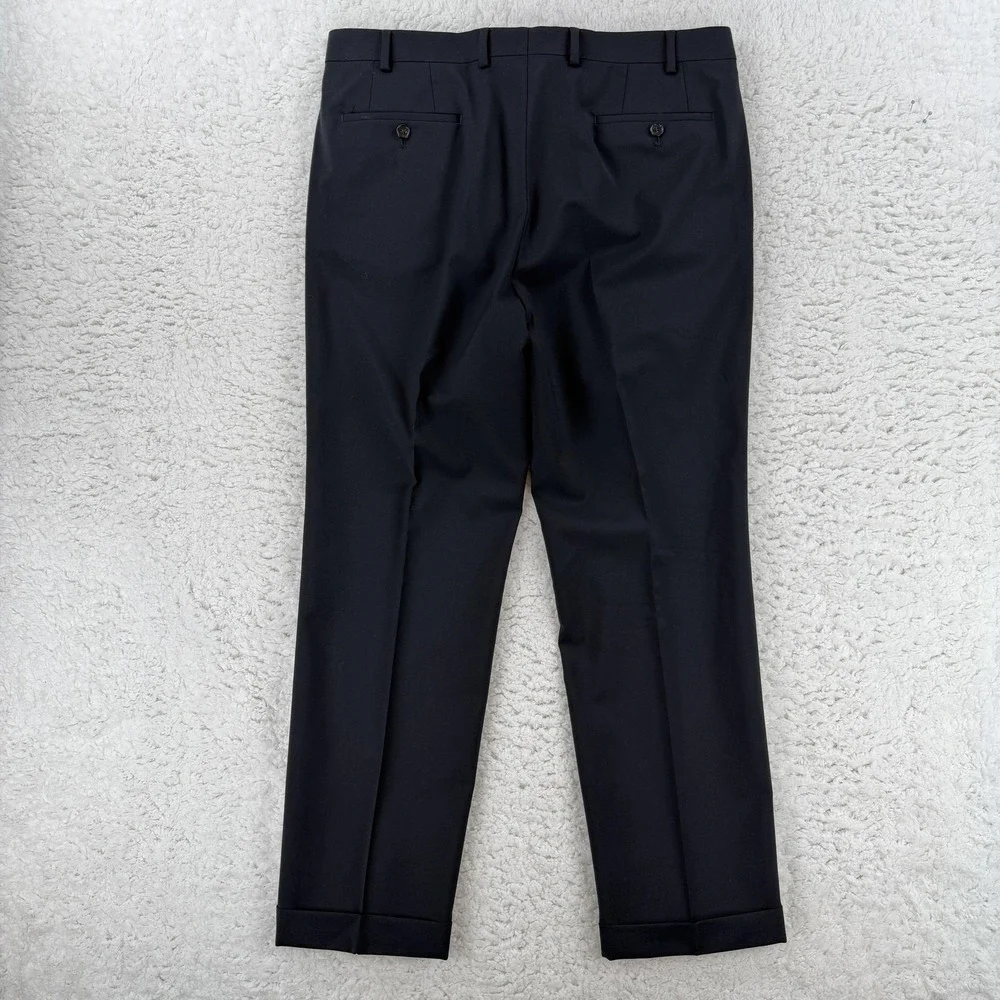 Lauren Ralph Lauren Dress Pants Mens‎ 36x30 Black Pleated High Performance Wool